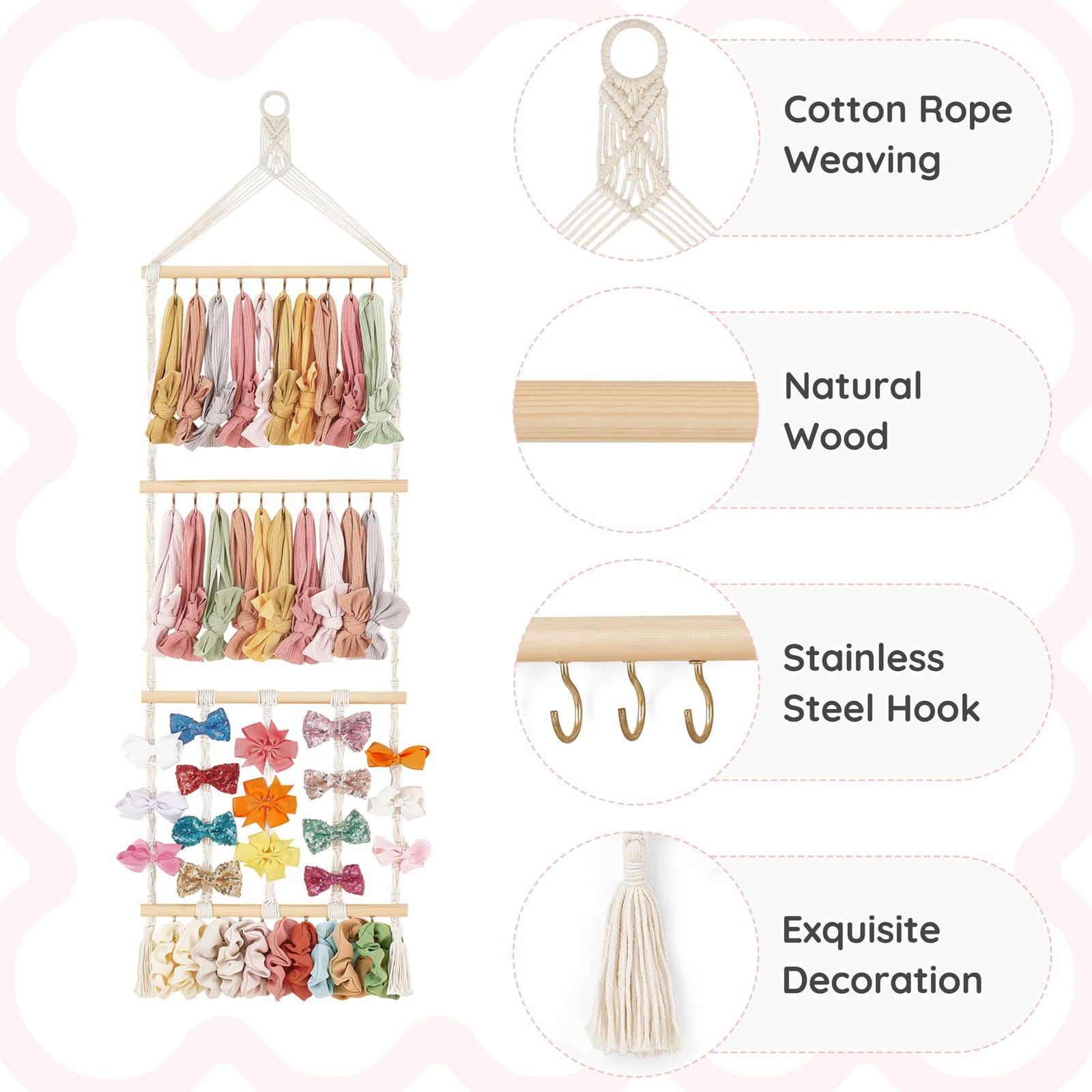 Mkono headband holder nursery-decor doubles as stylish storage.