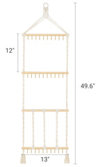 Mkono headband holder pine wood sticks form a sturdy, durable display.