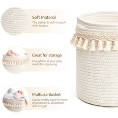 Mkono macrame basket toy storage keeps nurseries organized