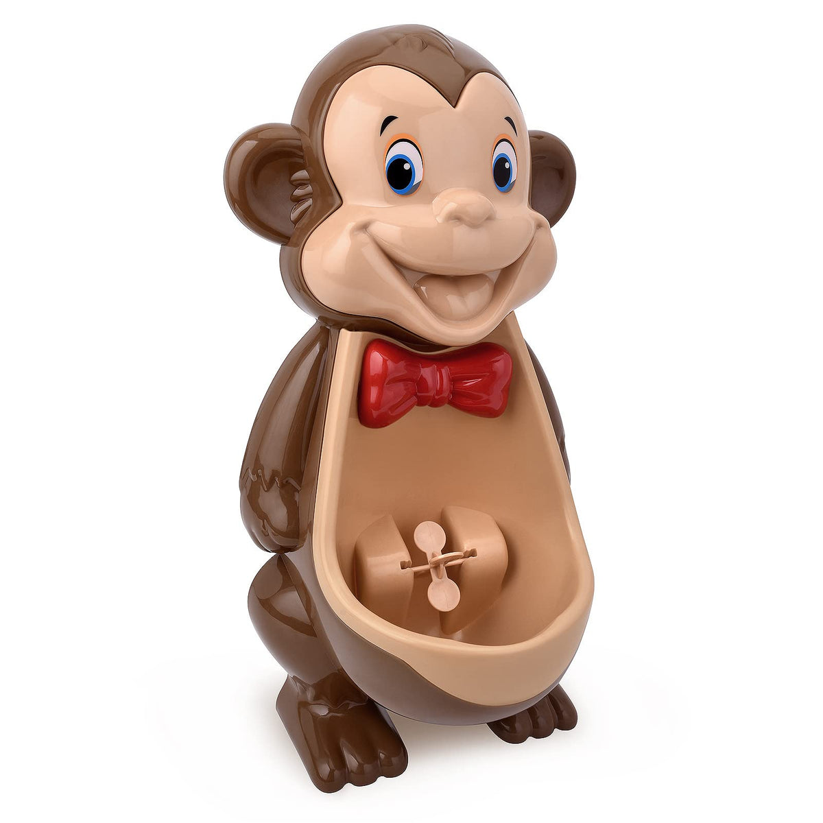 mkool monkey potty front view highlights non-toxic safety for toddlers.
