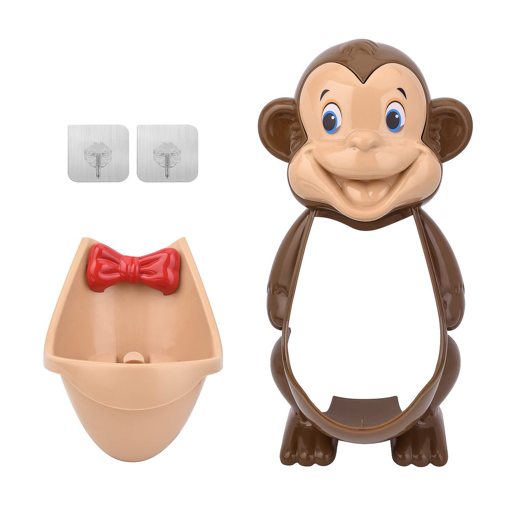 mkool monkey potty windmill action shot emphasizes kid-friendly target practice.