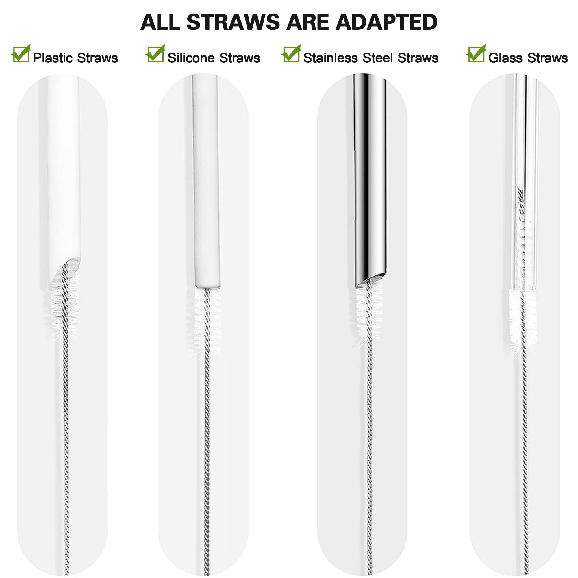 M.K ZIZZYPOP straw cleaner brush bendable long reach extended to clean deep bottle necks