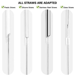 M.K ZIZZYPOP straw cleaner brush bendable long reach extended to clean deep bottle necks