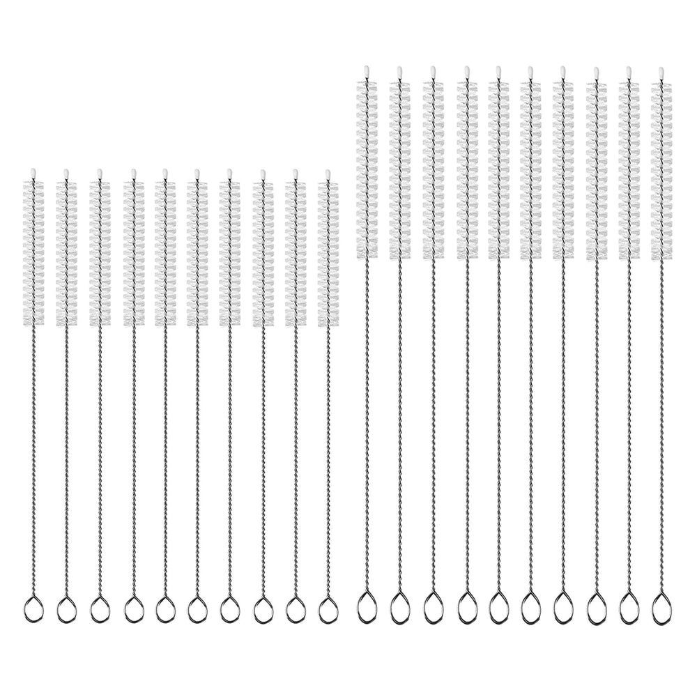 M.K ZIZZYPOP straw cleaner brush close-up showing durable steel wire and soft bristles for safe cleaning