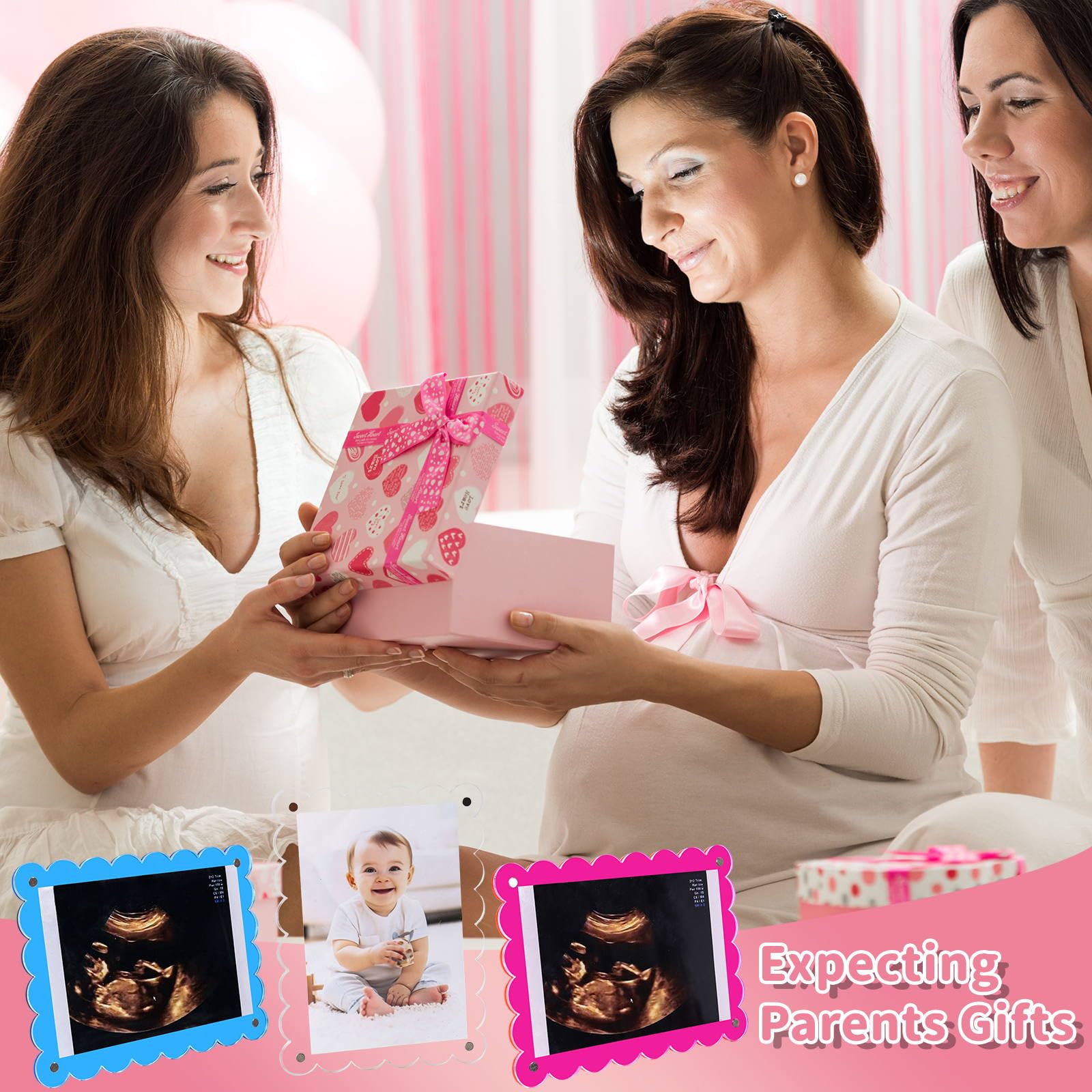 Mlatnod frame ideal for gender reveal and pregnancy announcements
