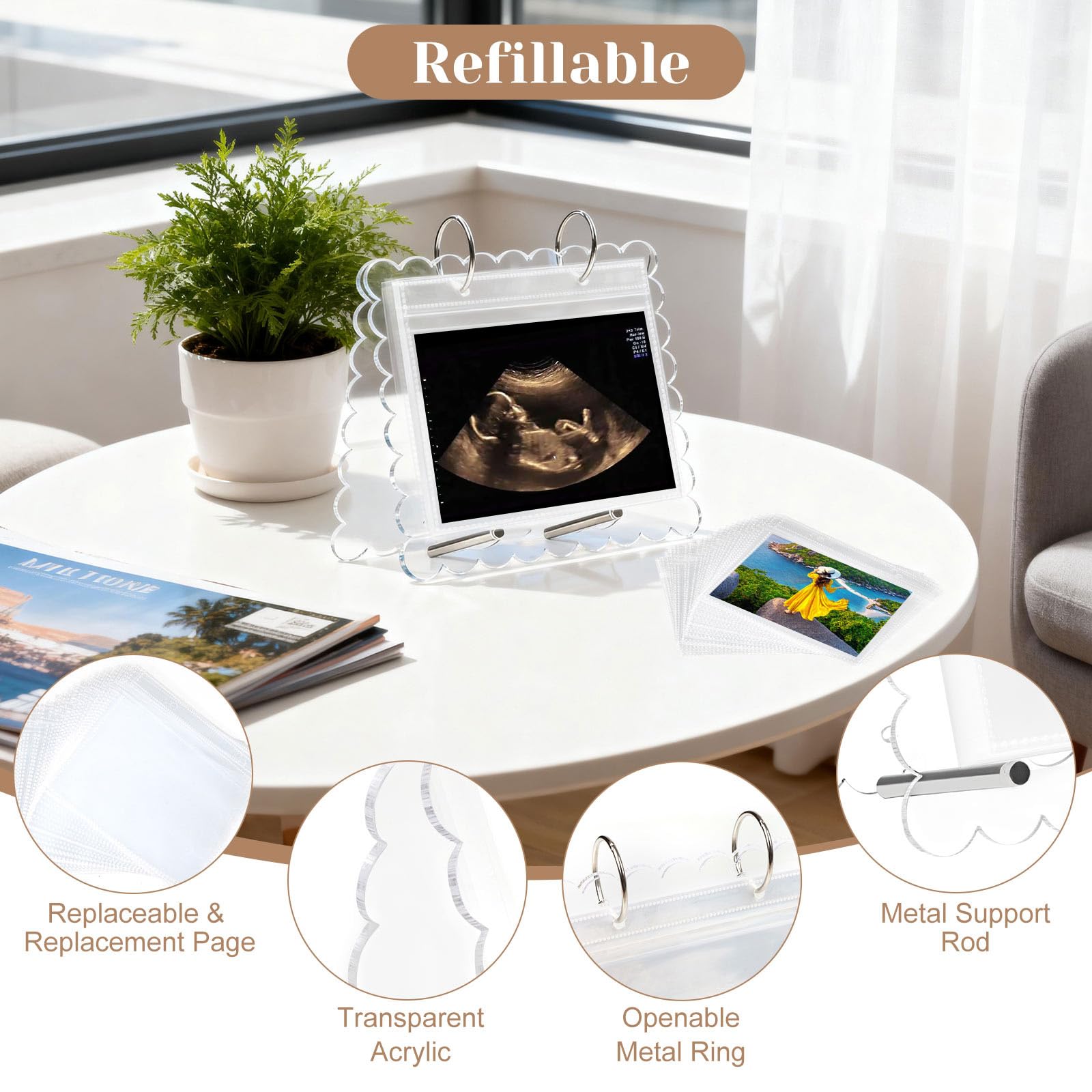 Mlatnod pregnancy-announcement gift photo album ideal for baby showers