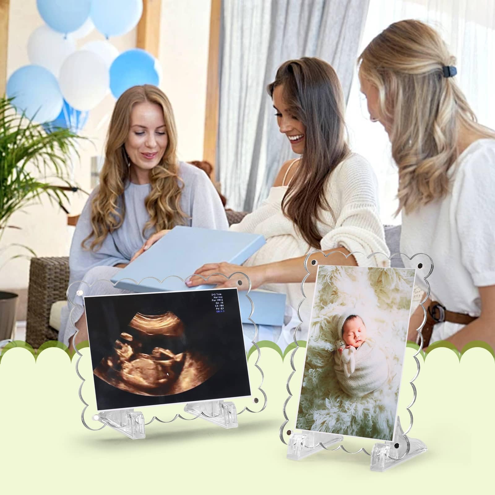 Mlatnod dual-frame showing two ultrasound photos side by side.