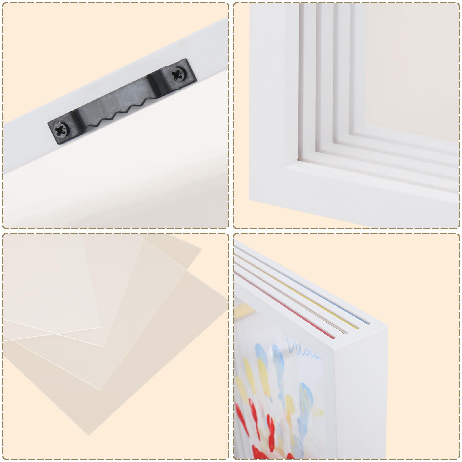 MLDWRONGYAOZ durable frame corners resist warping for lasting family mementos.