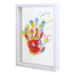 MLDWRONGYAOZ family handprint frame kit contents show four corners for durable keepsakes.