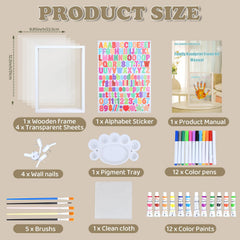 MLDWRONGYAOZ handprint frame being assembled with kids' prints for a personalized keepsake.