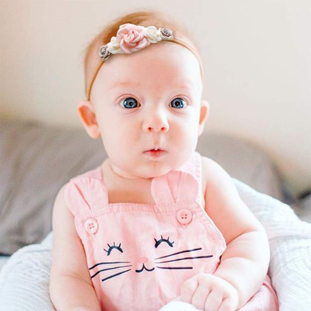 mligril newborn headbands with flowers bows ideal for photos