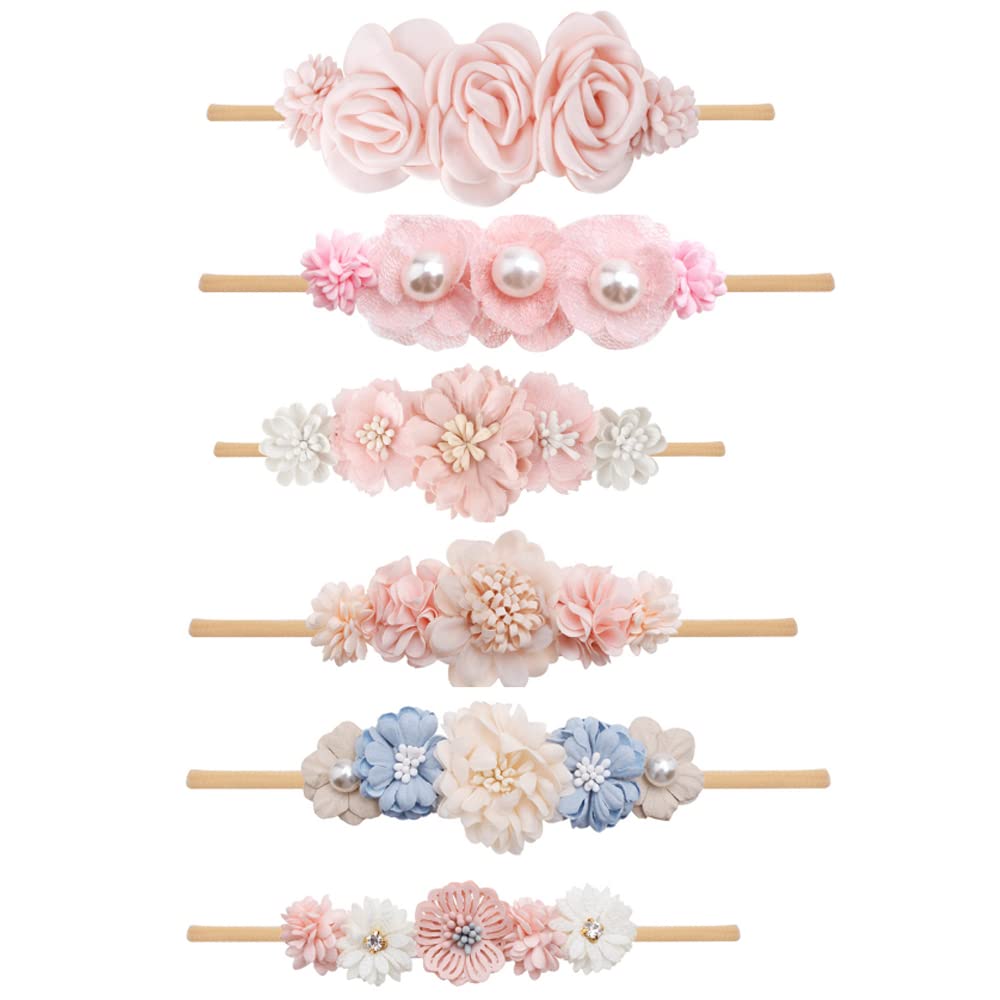 mligril baby headbands nweborn flower bows packaging presents a ready-to-gift set.