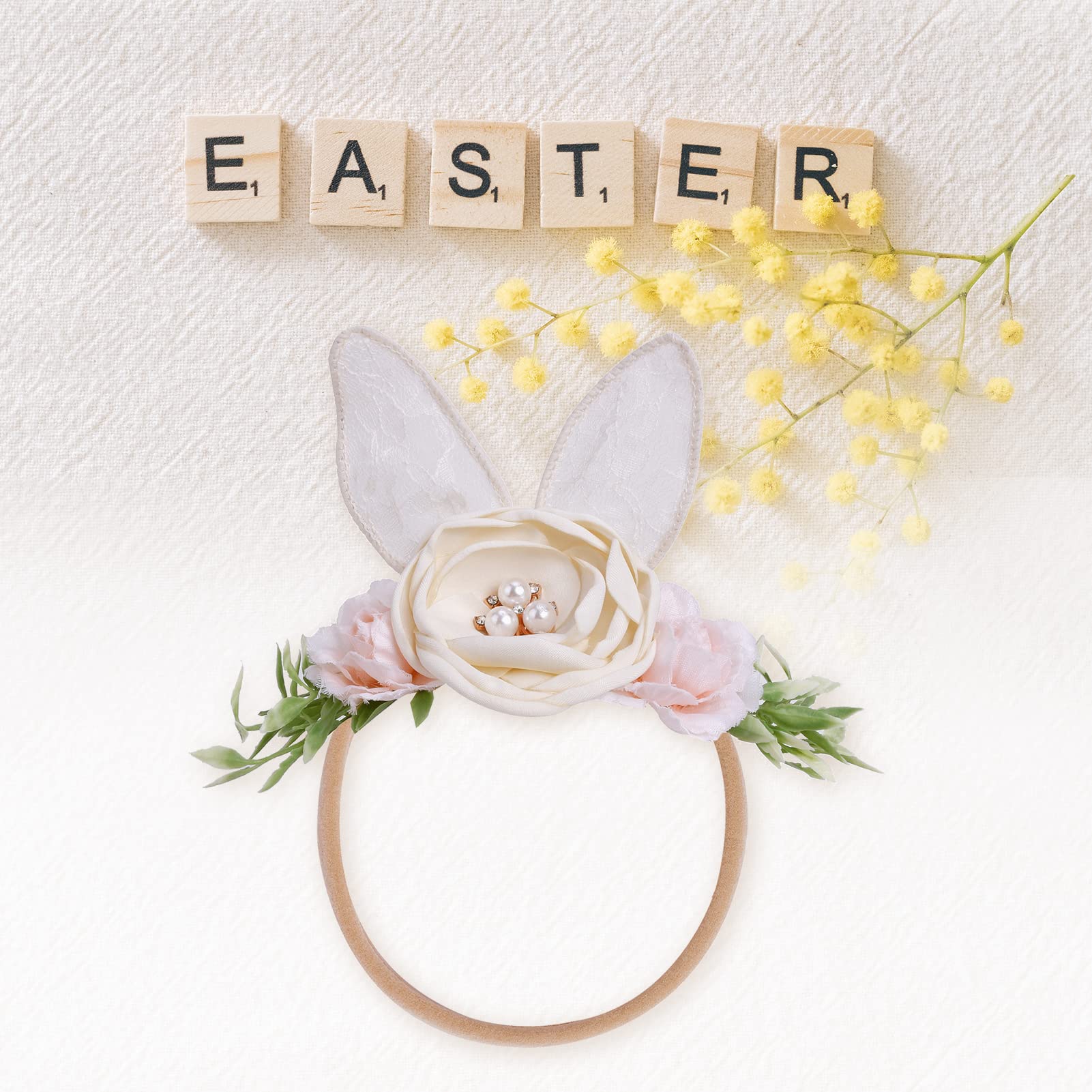 mligril easter bunny flower crown headband adds festive charm to celebrations