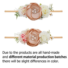 mligril floral headband collection 2: lightweight nylon band, comfortable all day