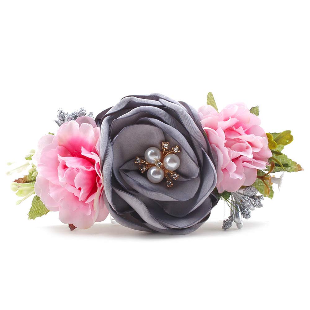 mligril floral headband green-fern-accents: versatile style for multiple hairstyles.