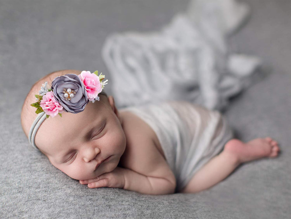 mligril floral headband lavender-flowers: lightweight charm for comfortable all-day wear.