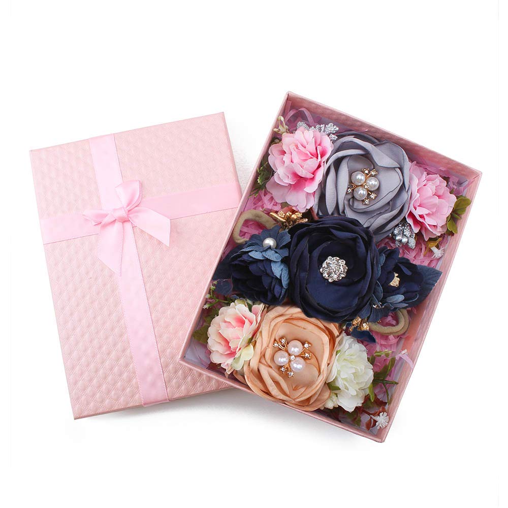 mligril floral headband photoshoot-ready: elegant crown for timeless baby portraits.