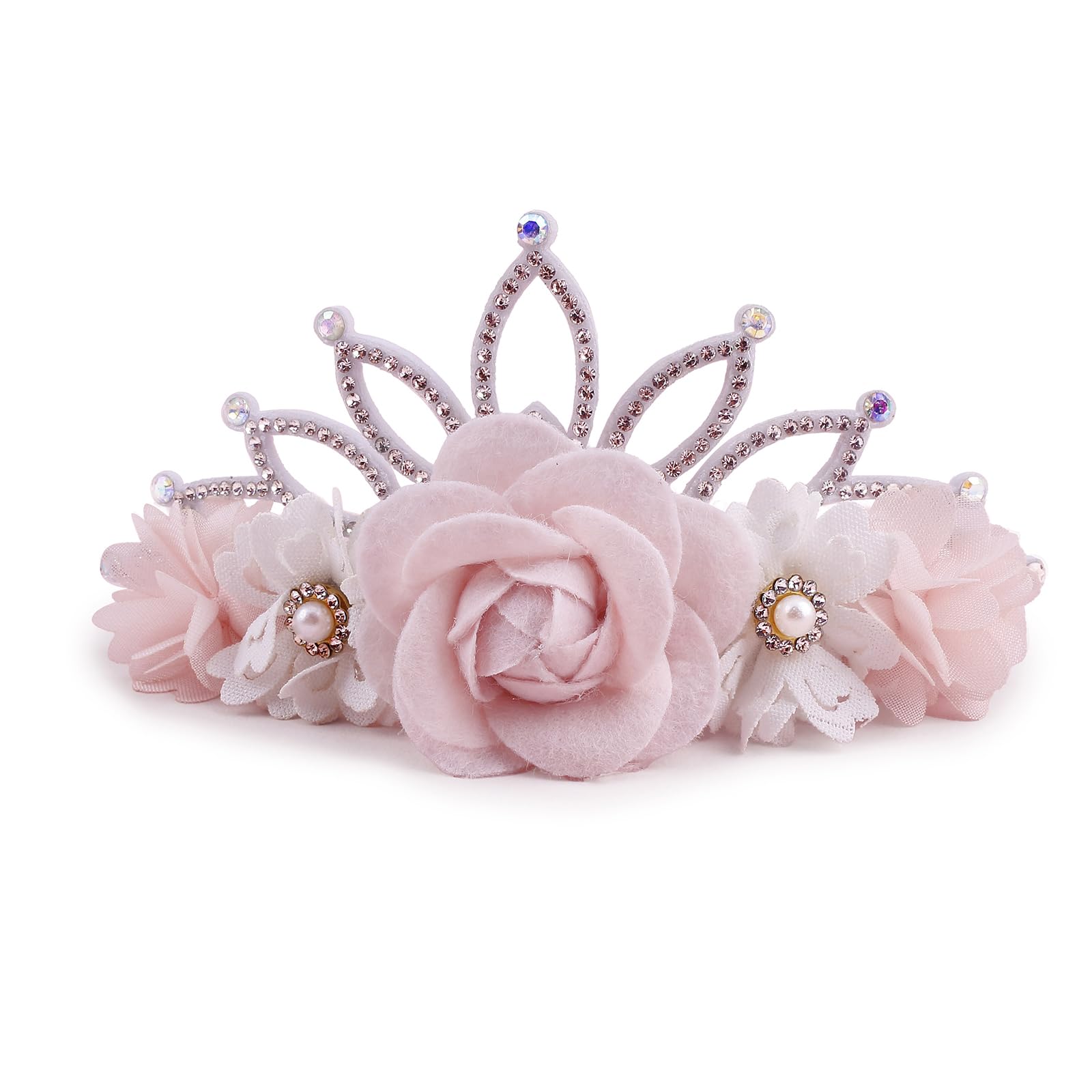 mligril flower crown headbands with back cotton pad for gentle all-day wear