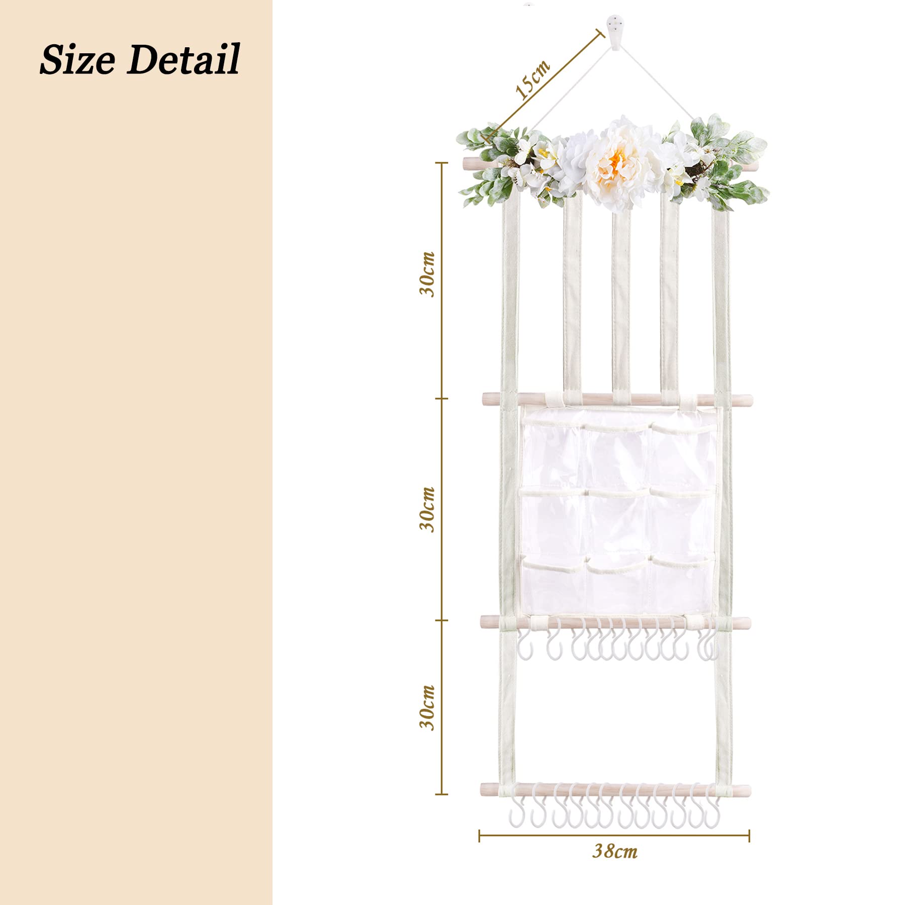 mligril headband holder adjustable-hooks lets you tailor layout for easy access.