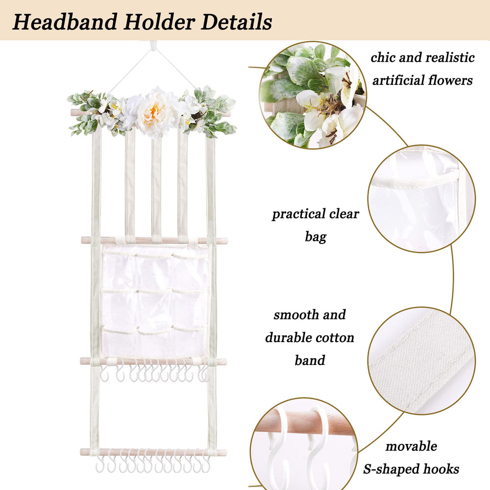 mligril headband holder nursery-decor-wall adds chic charm while organizing accessories.