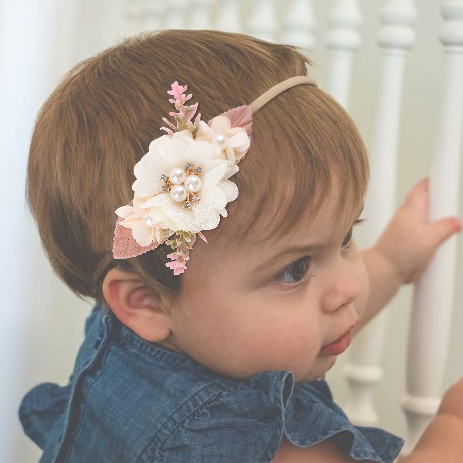 mligril headbands soft nylon elastic with back cotton pad for gentle touch