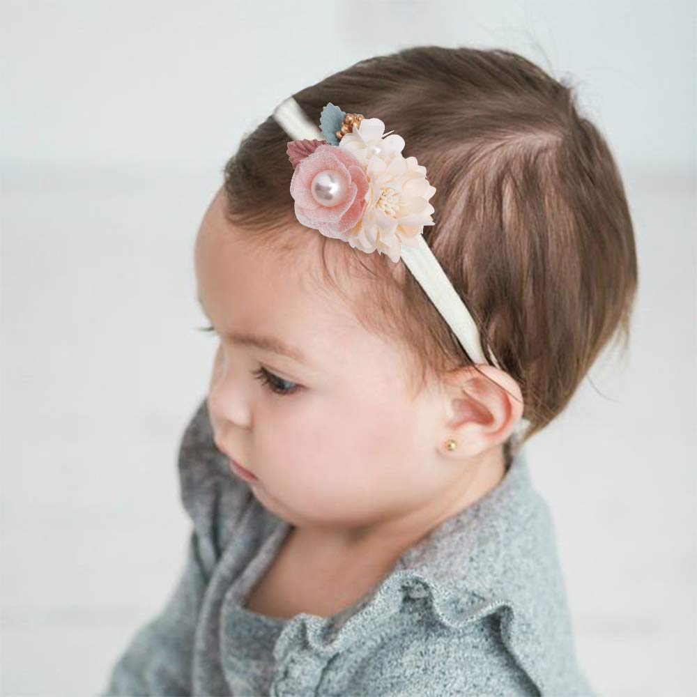mligril nylon headband closeup shows gentle elastic fit for growing children