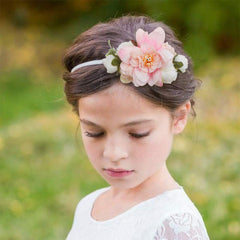 mligril soft nylon elastic headband with back cotton pad for delicate baby heads.