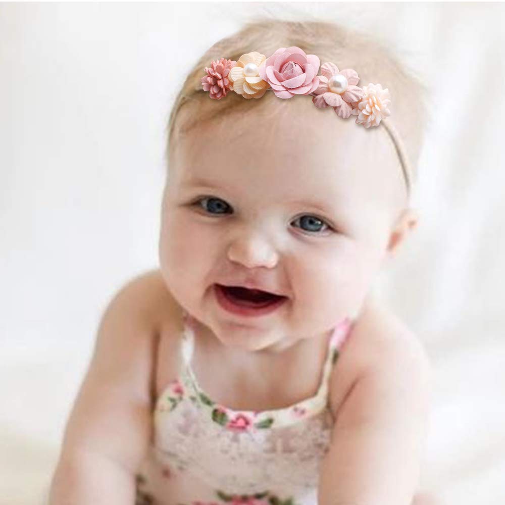 mligril three-pack headbands offers versatile outfits with coordinating floral accents.