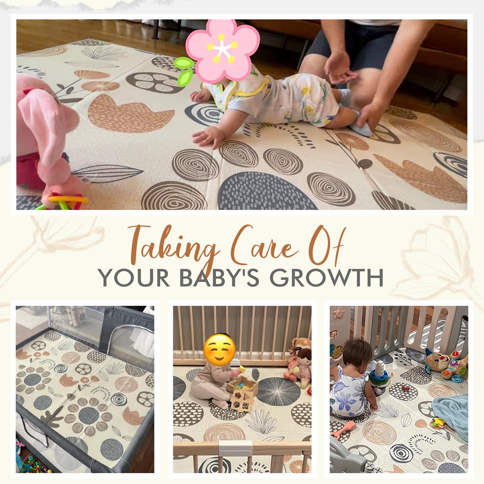 Mloong baby play mat folded for compact storage and easy portability.