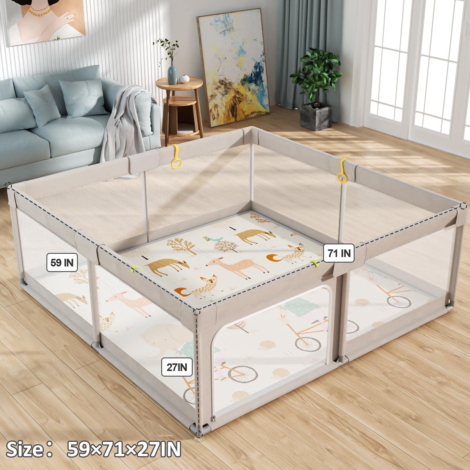 Mloong baby playpen extra-large space supports parent–child playtime.