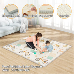 Mloong baby playpen suction cups stabilize the yard on smooth floors.