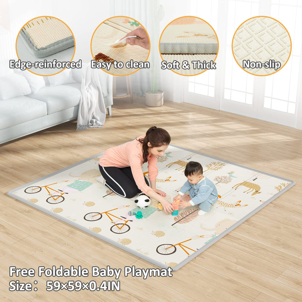 Mloong large play yard 24 sq ft offers ample space for siblings