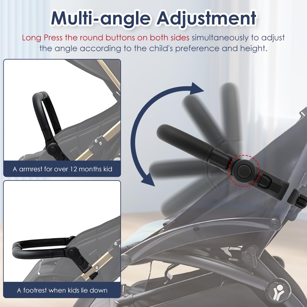 MLYNZXJSY armrest and footrest bar for comfortable support.