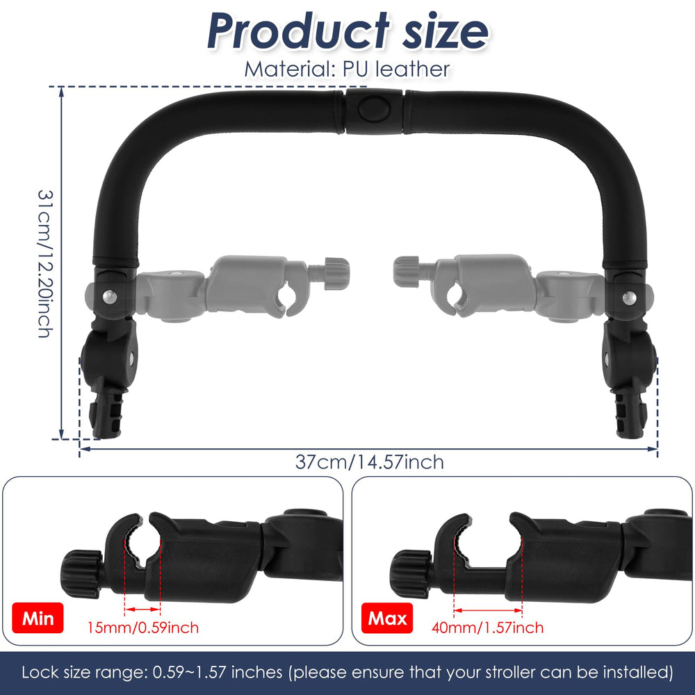 MLYNZXJSY bumper bar in black PU leather; durable, easy to clean.