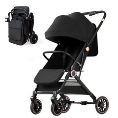MMBABY baby stroller 3in1 folding black with travel-ready versatility for parents