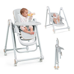 MMBABY high chair with adjustable height supports growing children for comfortable meals