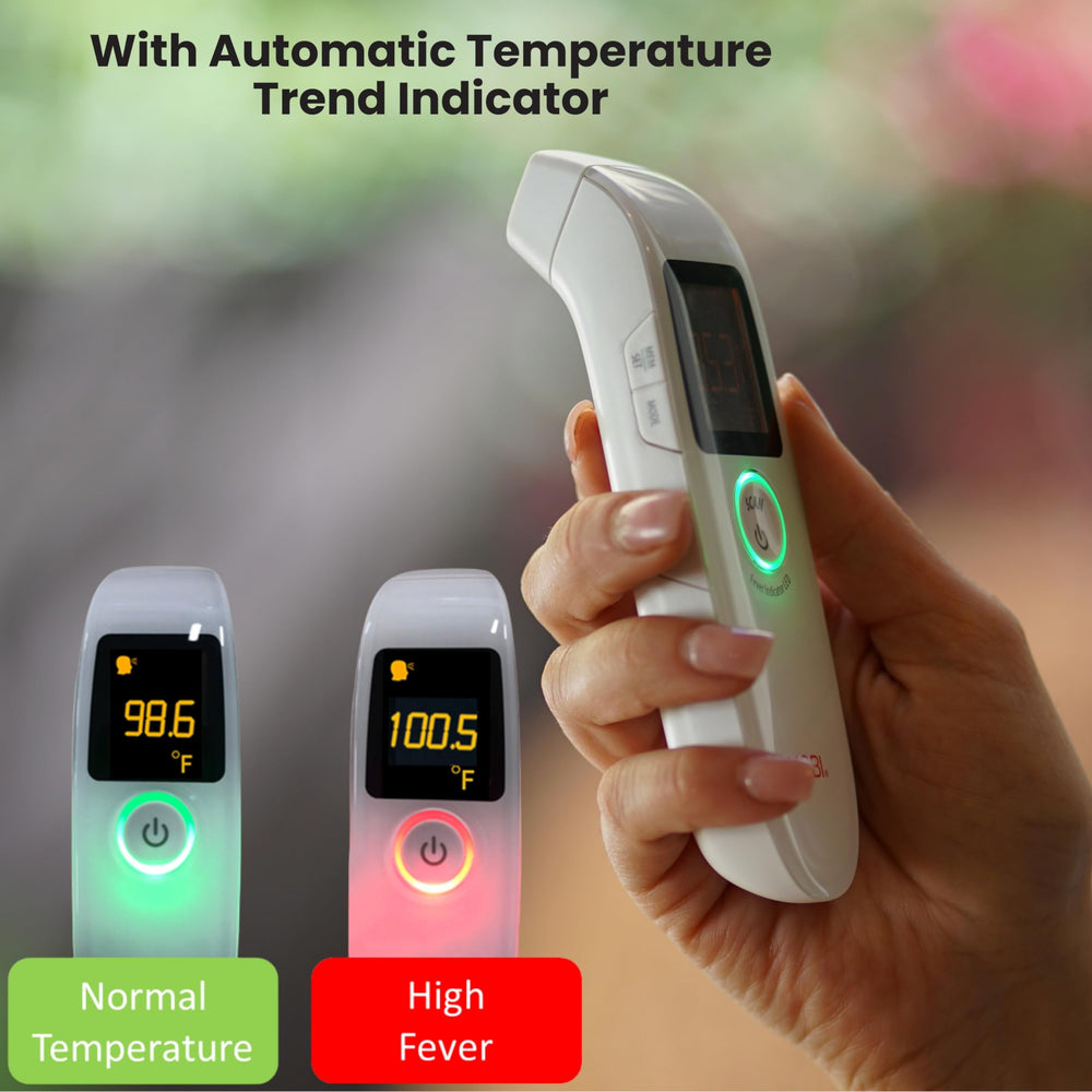 MOBI Air memory recall stores up to 20 readings for monitoring.