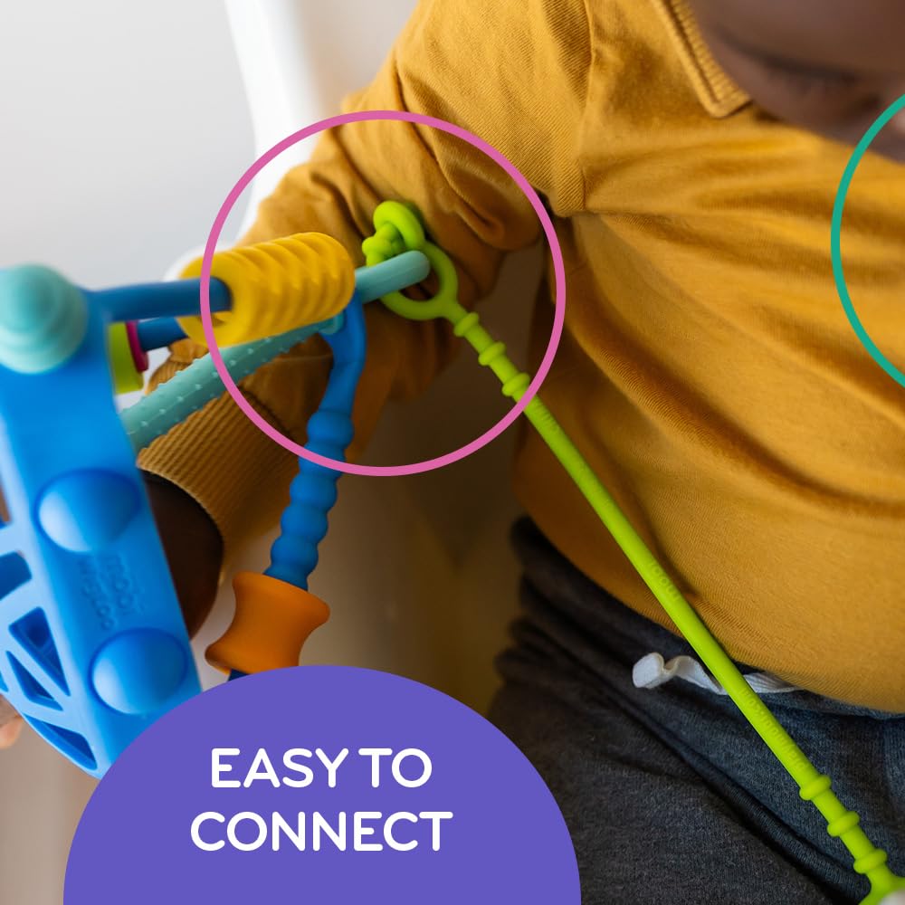 MÖBI Liinklz 3-pack in cool colors supports versatile toy organization.