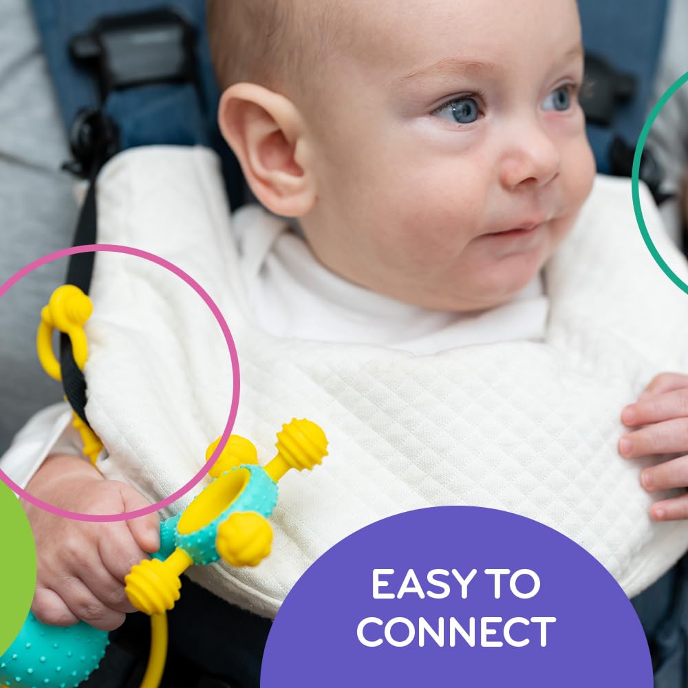 MÖBI Liinklz silicone design easily wipes clean for quick hygiene maintenance.