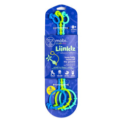 MÖBI Liinklz tether-stroller attachment keeps toys within easy reach during outings.