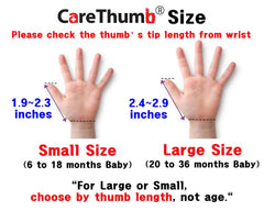 Mobiu CareThumb large size for ages 3-6 fits growing mouths comfortably.