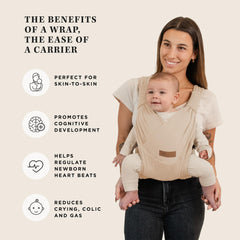 Moby Baby Duet Carrier highlighting a customizable seat for growing infants.