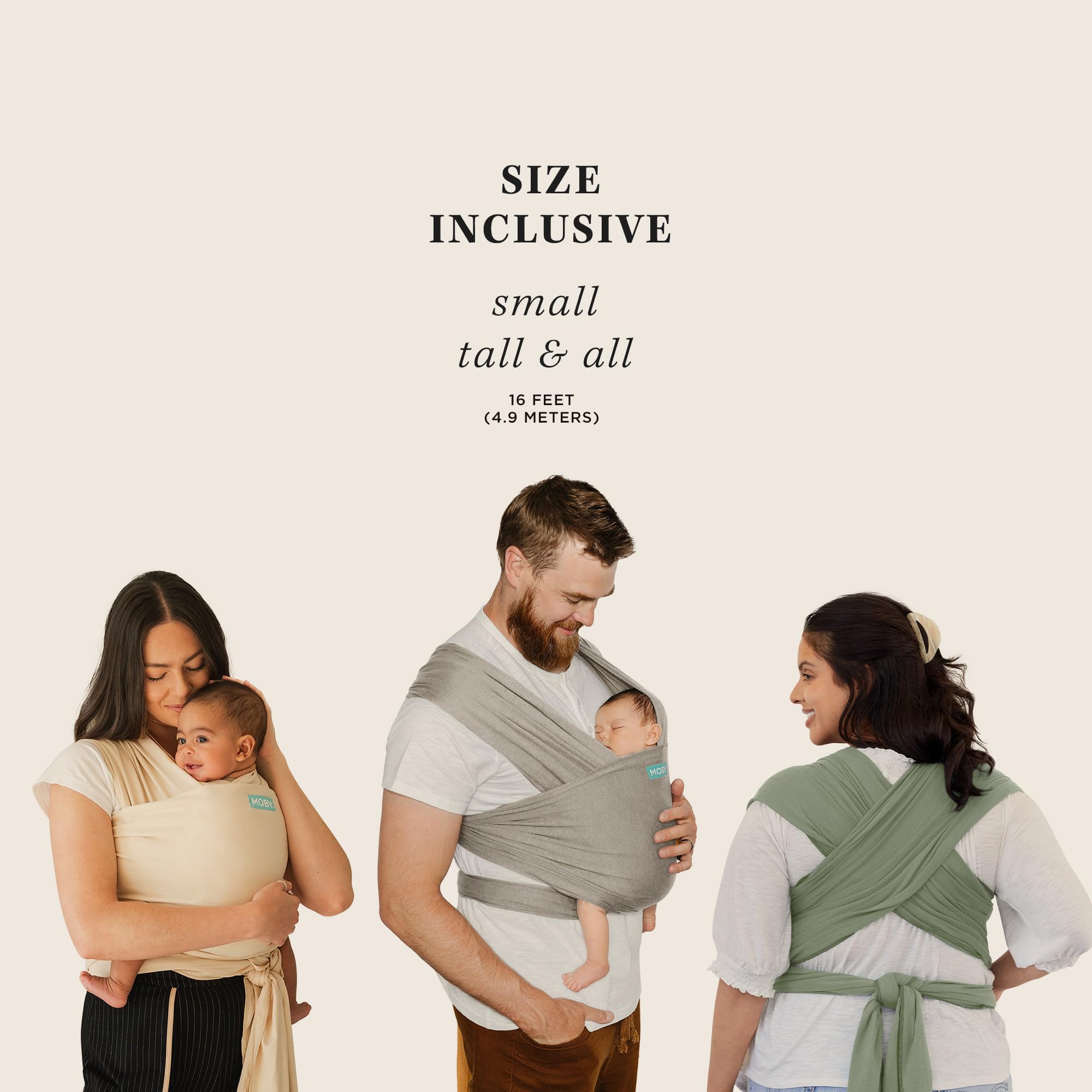 Moby Baby Wrap infant-snug hold with breathable material