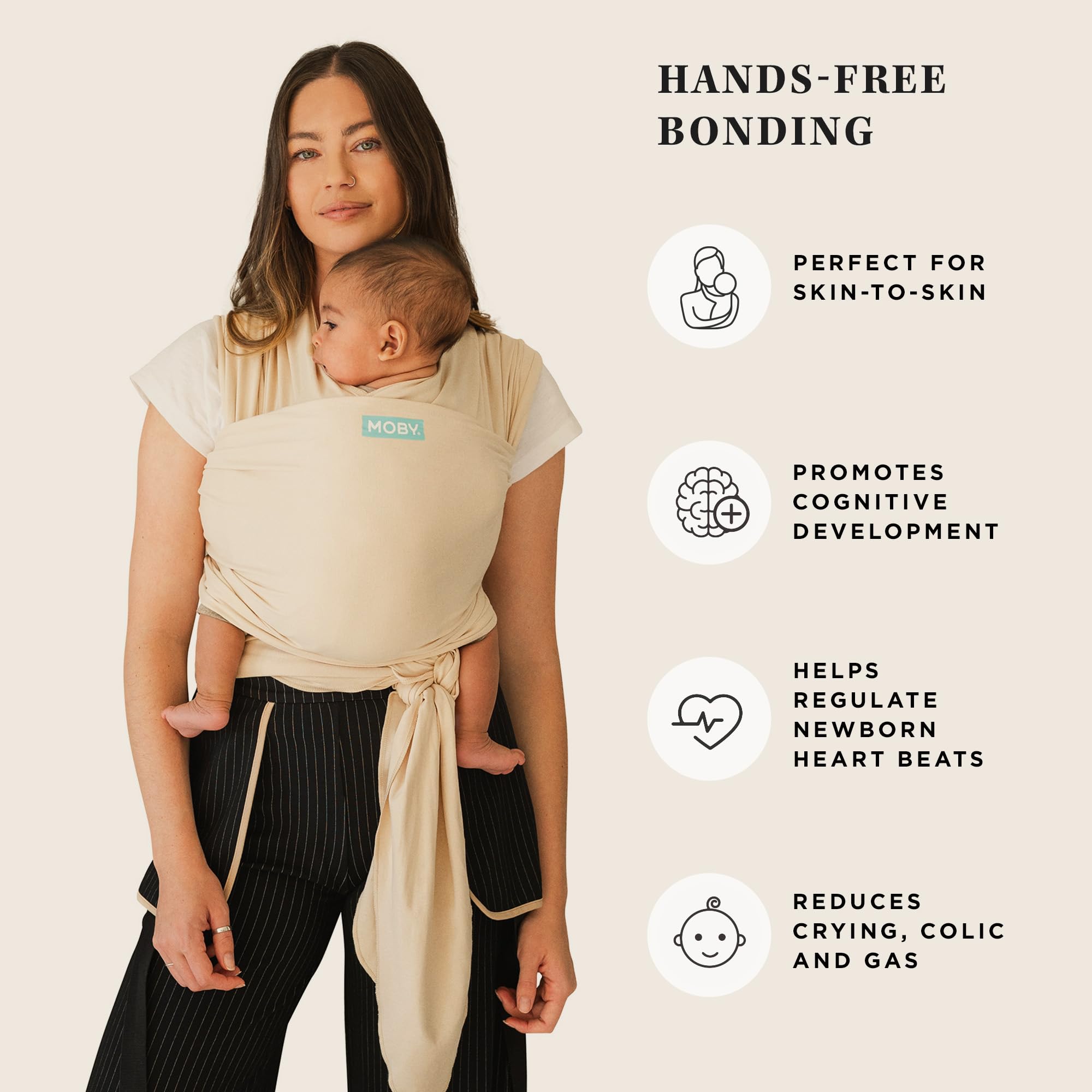 Moby Baby Wrap lightweight fabric ideal for travel on-the-go