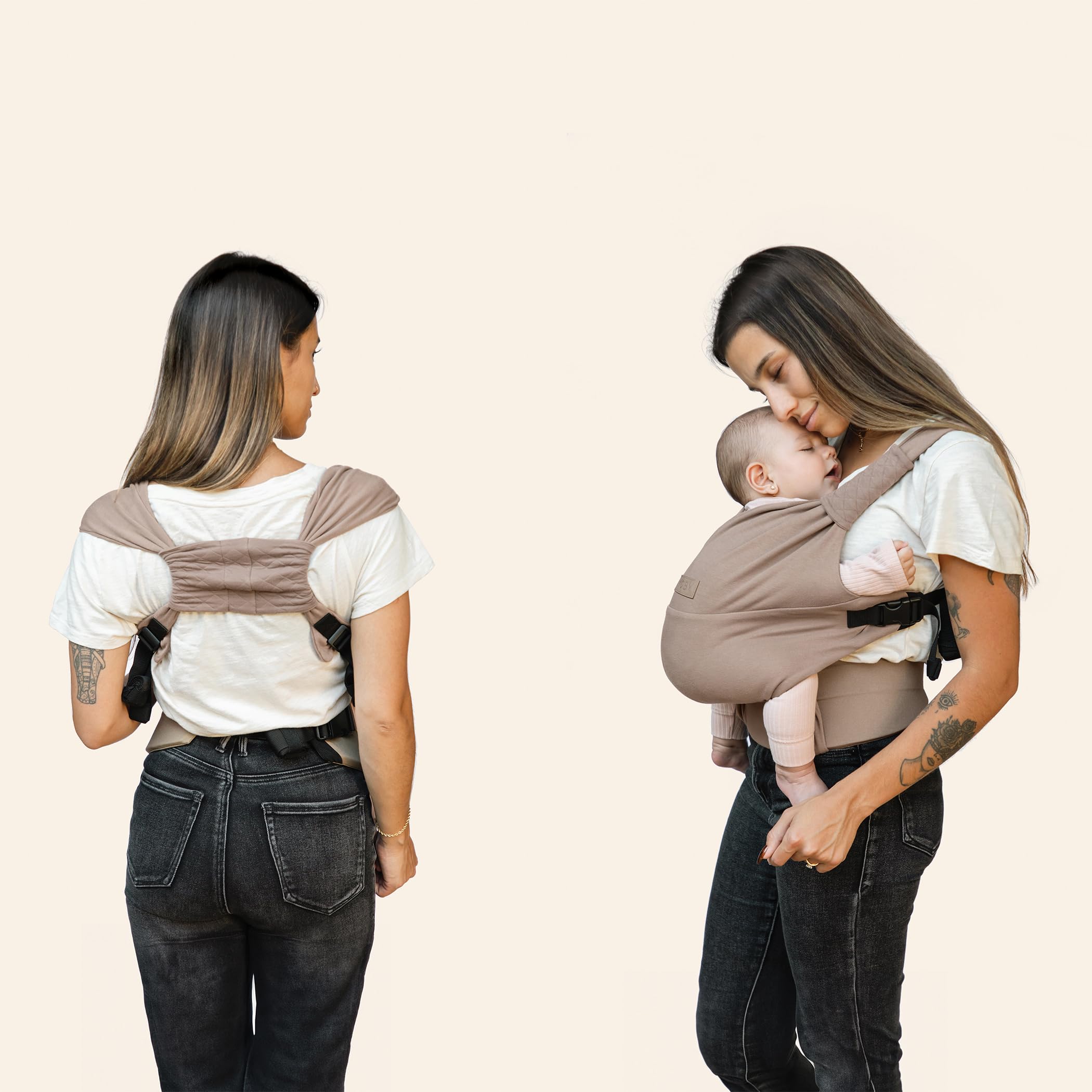 Moby Duet adjustable waistbelt offers balanced, comfortable carrying.