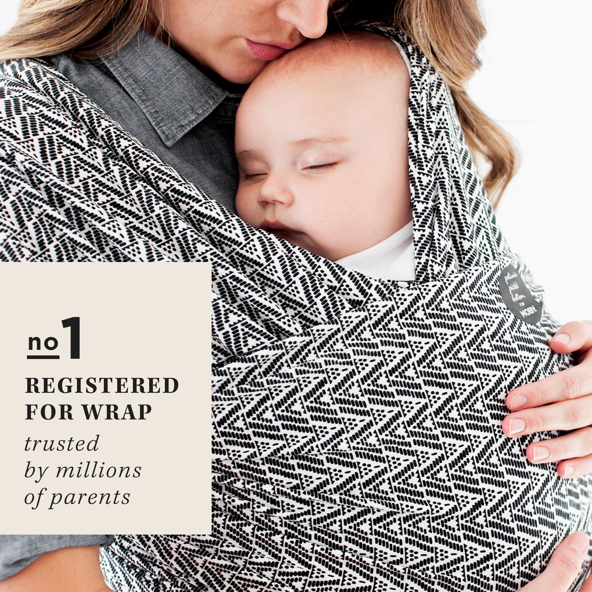 Moby Evolution Wrap adjustable strap detail enables versatile fits for all body types