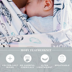 Moby Featherknit adjustable-shoulders showcases customizable fit for all body types.