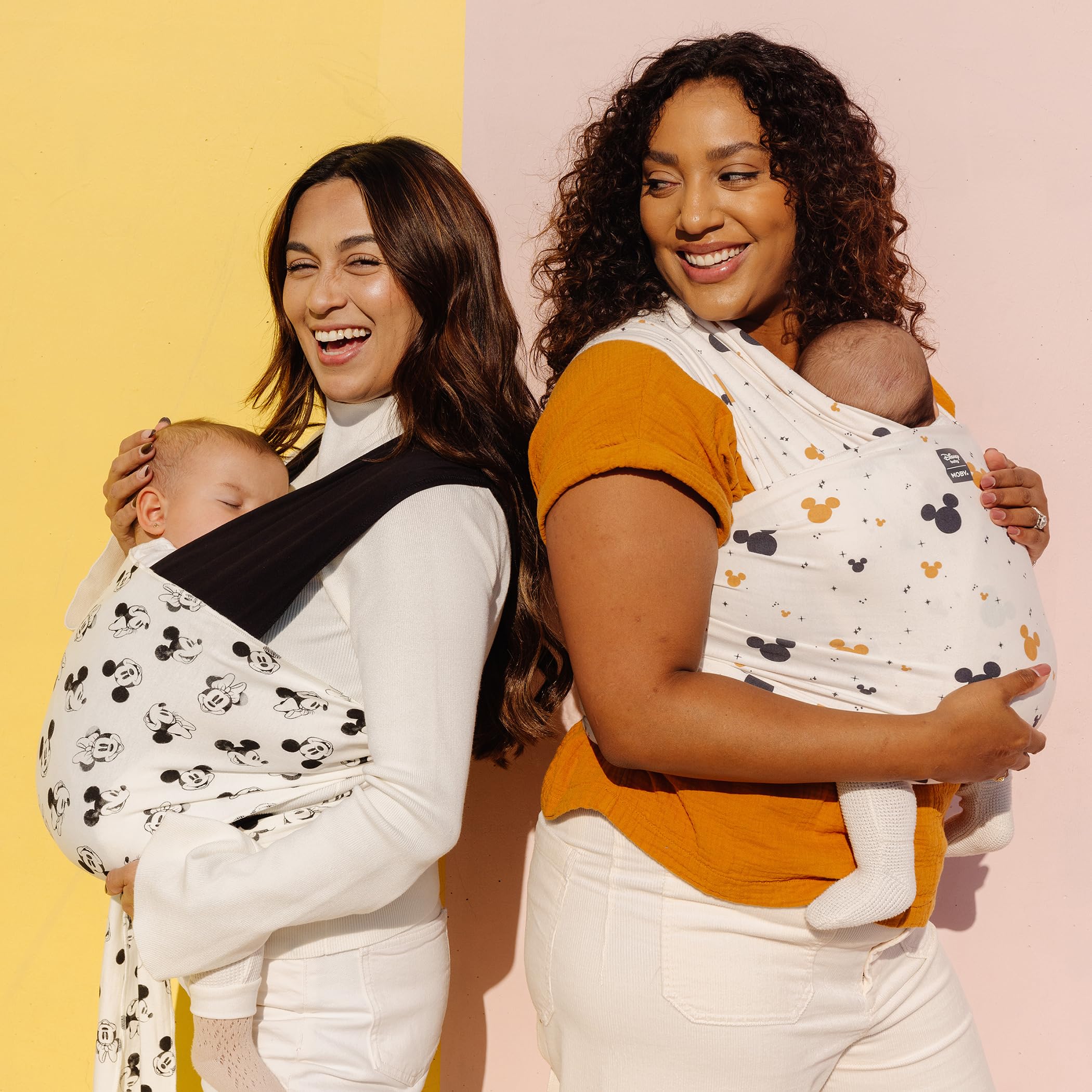 Moby Featherknit Mickey All Ears design adds playful Disney vibes.