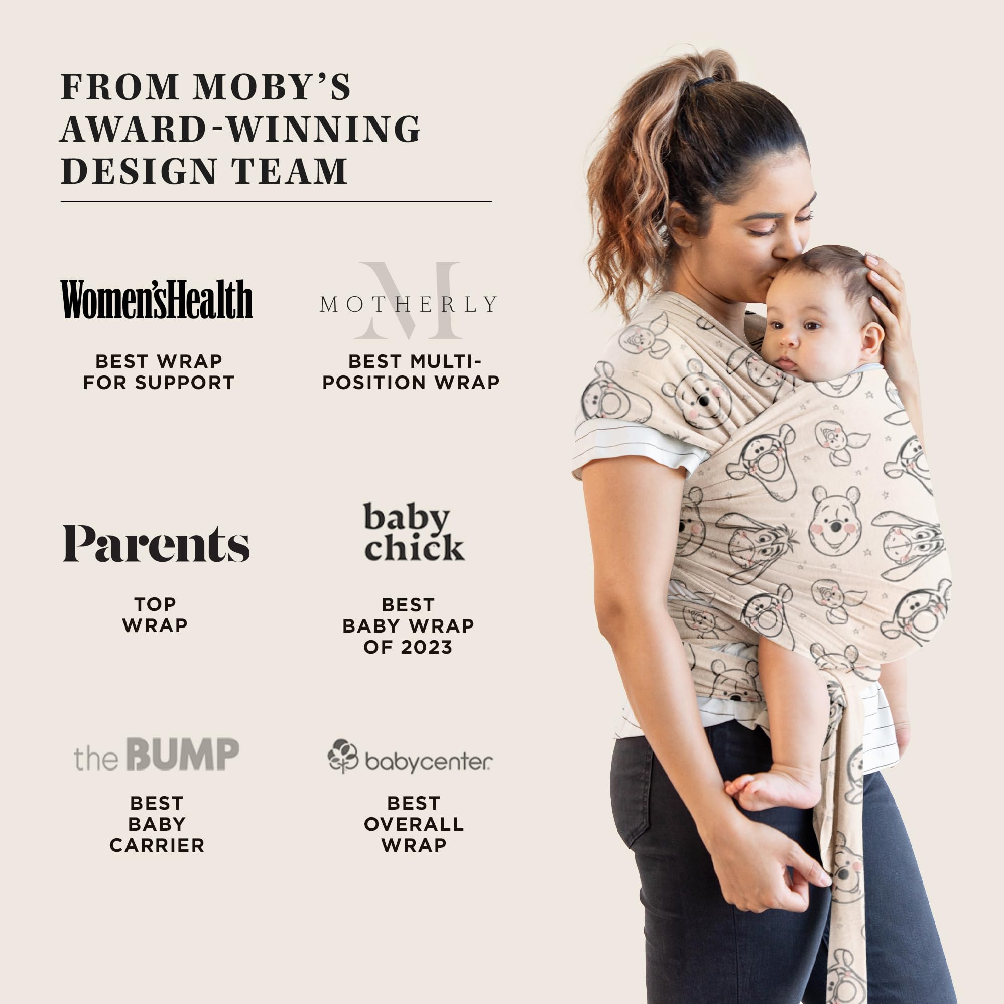 Moby Featherknit wrap is lightweight for easy transport and travel.