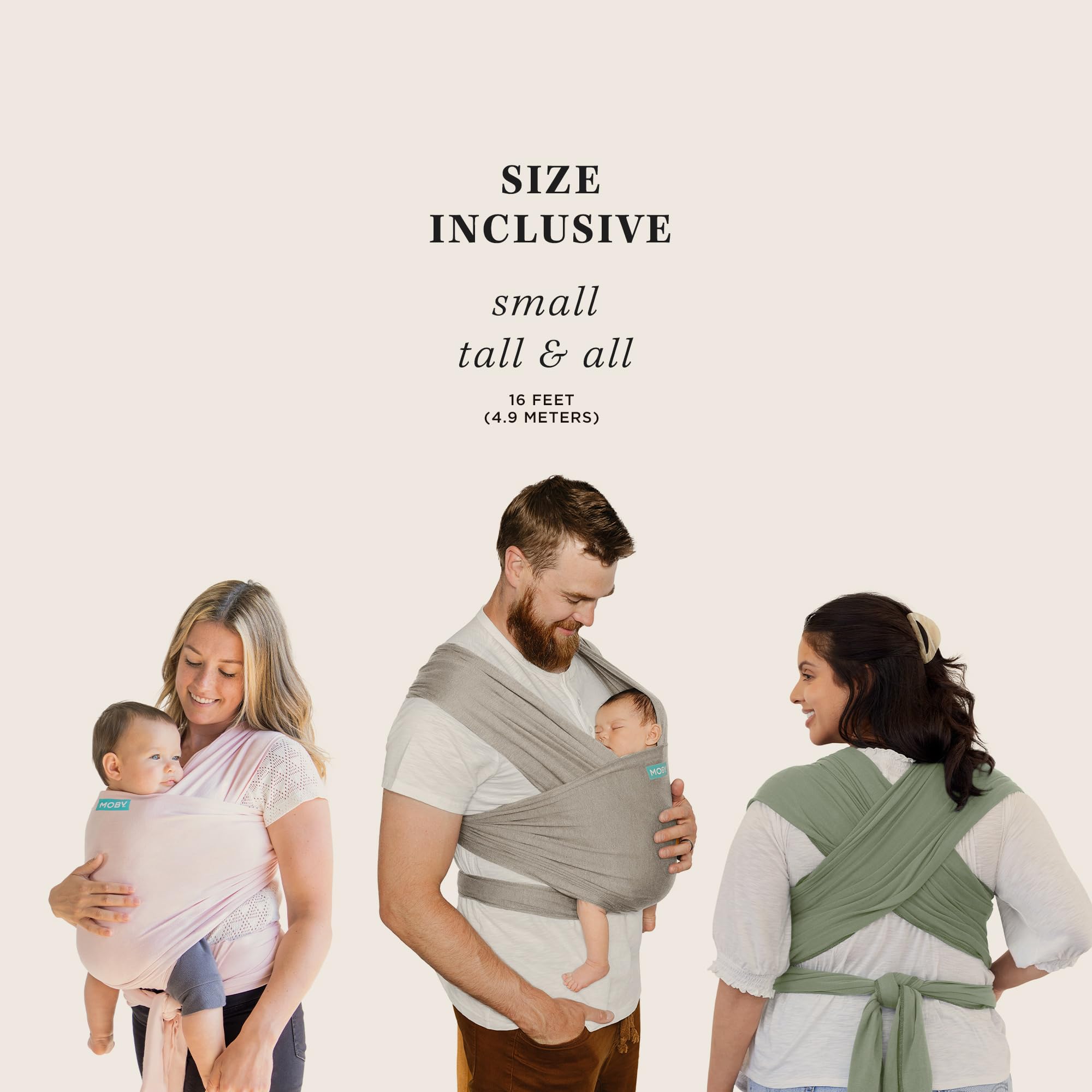 Moby Wrap is machine washable for easy cleaning after outings.